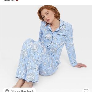 Roller Rabbit x Target Blue Floral Vines Pajama Set